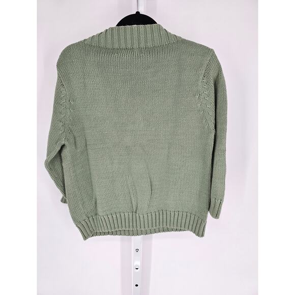 Jones New York Sport Green Cotton Blend Long Sleeve Mock-Neck Sweater Size XL - Picture 4 of 4